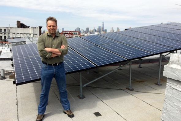 Lawrence Orsini, founder the company installing the Brooklyn Microgrid project. Credit: Image courtesy of Sasha Santiago
